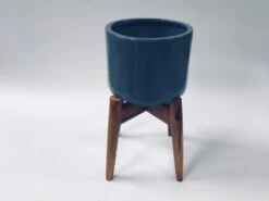 Crimson Sky With Wooden Stand