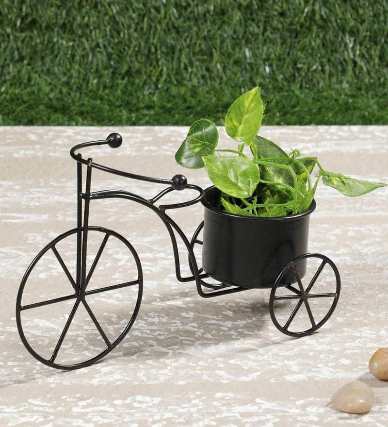Small Cycle Planter Black 1 Small Cycle Planter Black