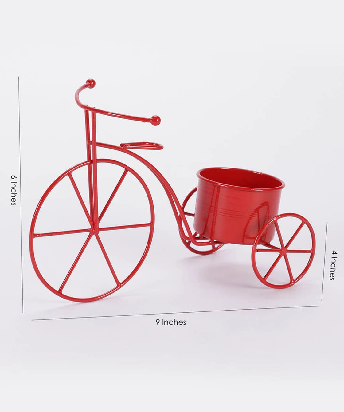 Small Cycle Planter Red 3 Small Cycle Planter Red - Image 3