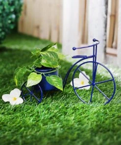 Small Cycle Planter Blue