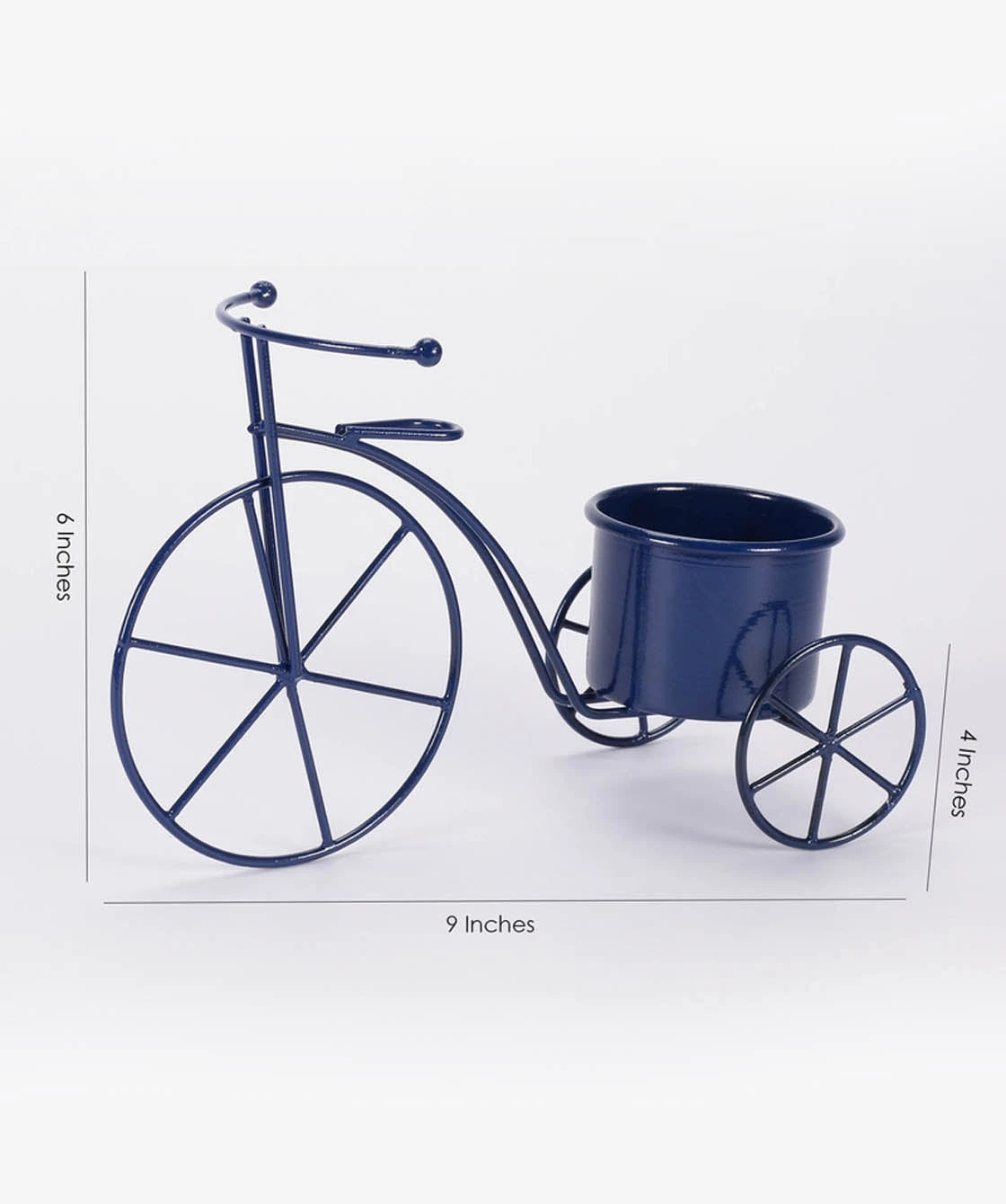 Small Cycle Planter Blue 3 Small Cycle Planter Blue - Image 3
