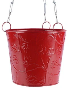 Hanging Bucket Red -Care Flowering Shop GG HBR 2