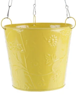 Hanging Bucket Yellow -Care Flowering Shop GG HBY 1