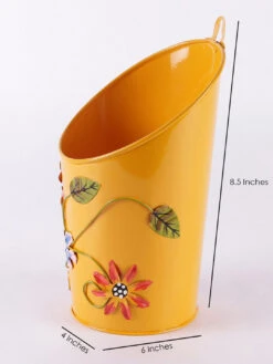 Half Moon Pot Yellow -Care Flowering Shop GG HMY 3