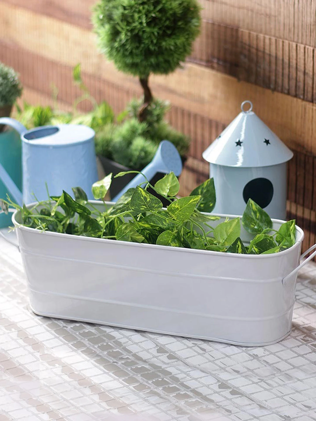 Oval Planter Large White 1 Oval Planter Large White