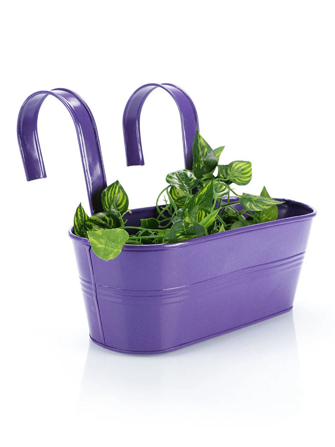 Oval Railing Planter Big Purple 2 Oval Railing Planter Big Purple - Image 2