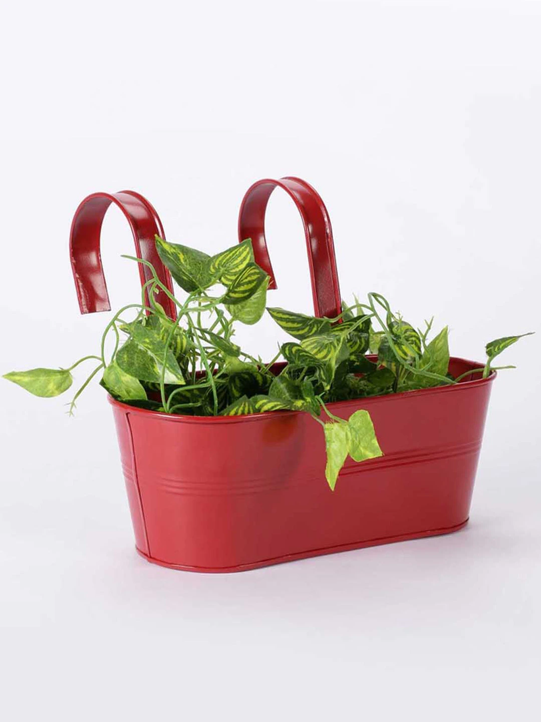 Oval Railing Planter Big Red 2 Oval Railing Planter Big Red - Image 2