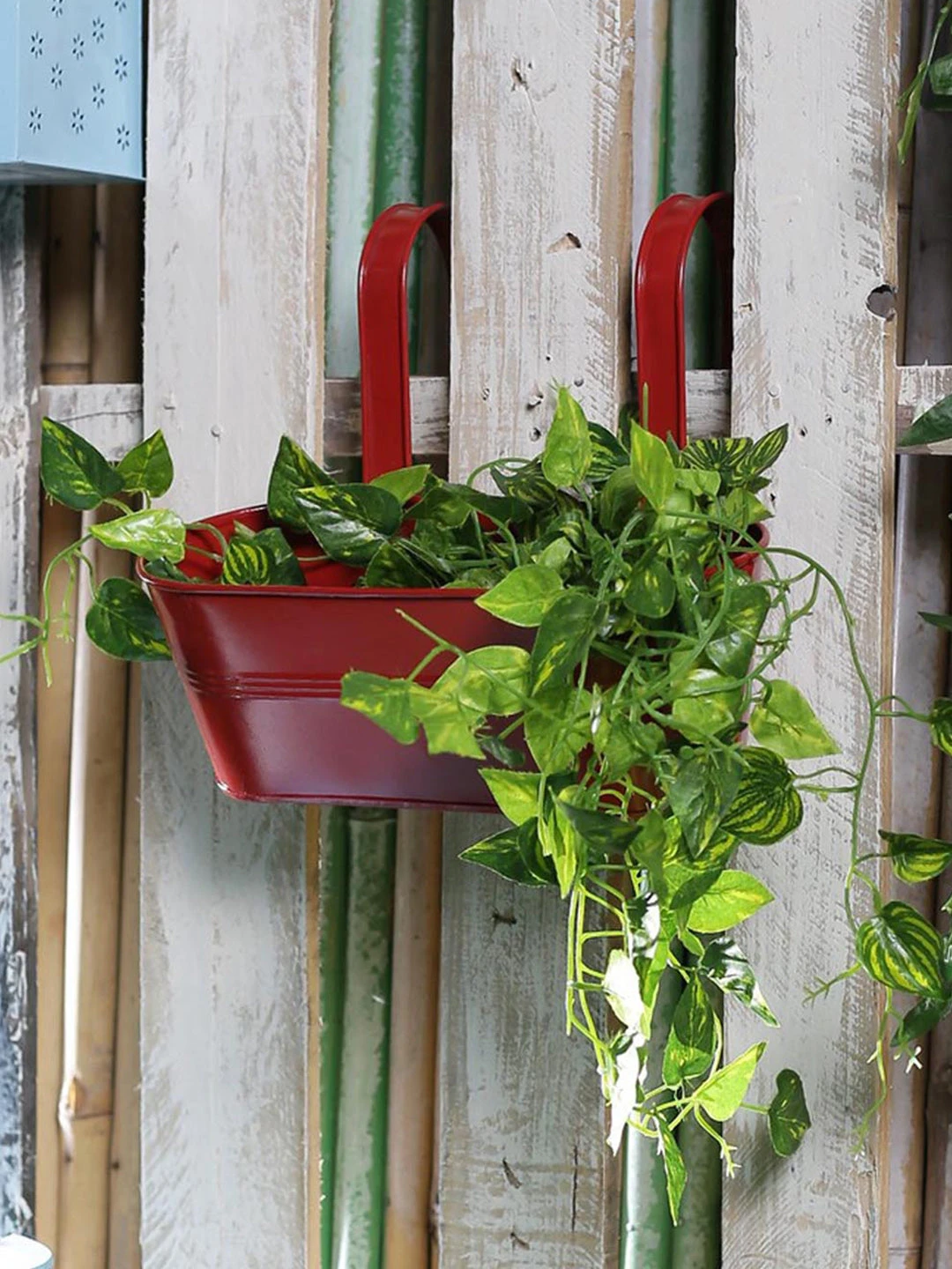 Oval Railing Planter Big Red 1 Oval Railing Planter Big Red