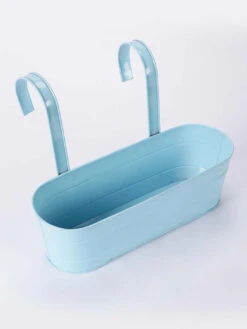 Oval Railing Planter Large Blue -Care Flowering Shop GG ORLB 3