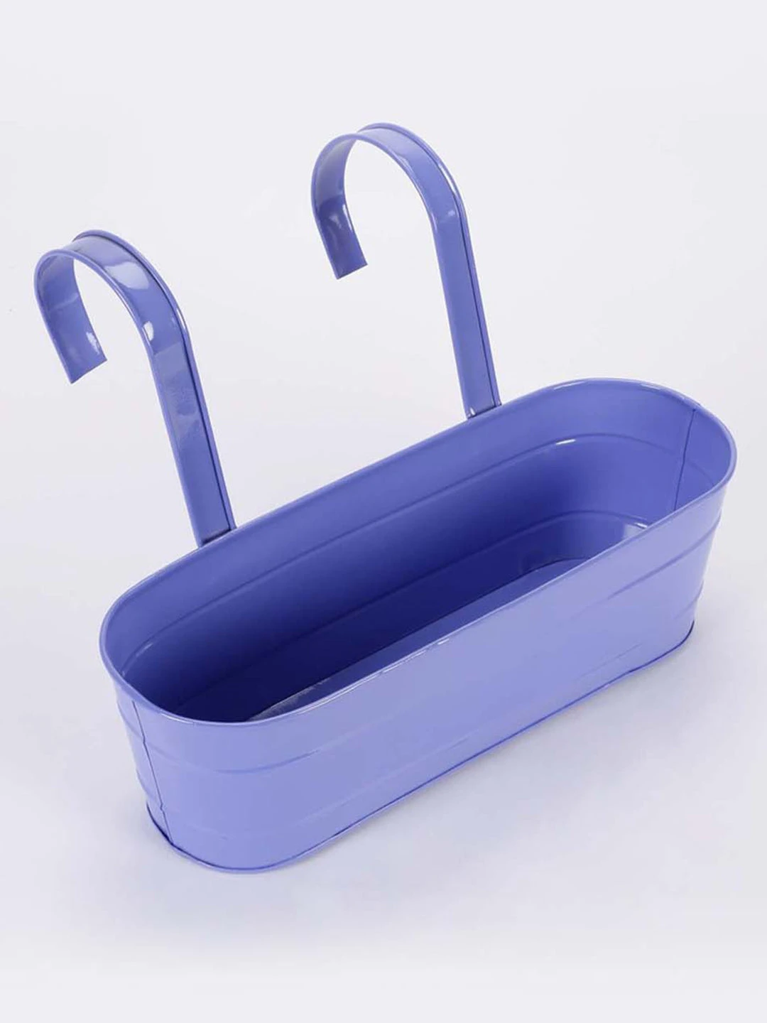 Oval Railing Planter Large Purple 3 Oval Railing Planter Large Purple - Image 3