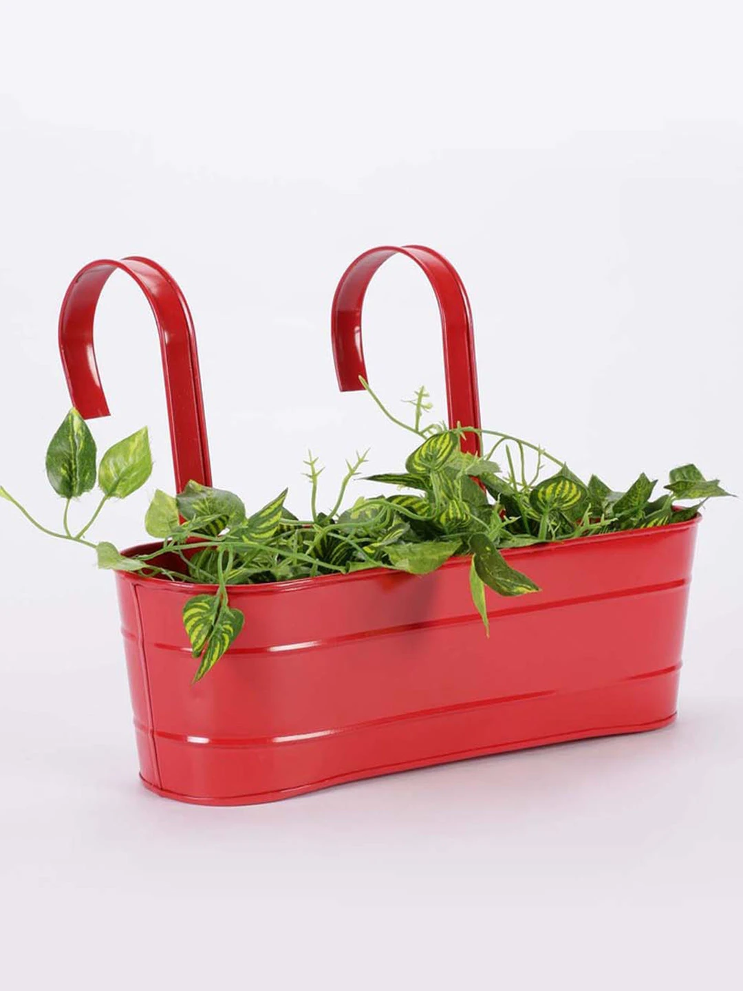 Oval Railing Planter Large Red 3 Oval Railing Planter Large Red - Image 3