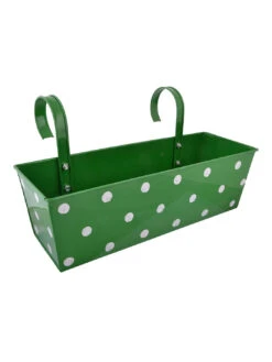 Polka Dot Rectangle Planter Green 5 Polka Dot Rectangle Planter Green -Care Flowering Shop GG PDRG 3
