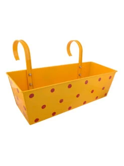 Polka Dot Rectangle Planter Yellow -Care Flowering Shop GG PDRY 5