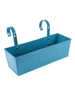 Embossed Rectangular Pot Blue -Care Flowering Shop GG RTB 3
