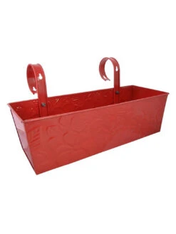 Embossed Rectangular Pot Red -Care Flowering Shop GG RTR 3
