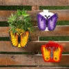 Set Of Three Butterfly Railing Planters