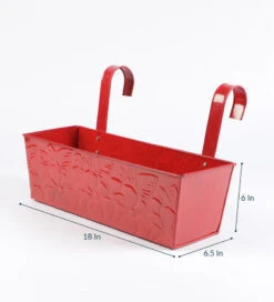 Set Of Four 18'' Flower Embossed Rectangle Planters -Care Flowering Shop SET18INFLEMB 3