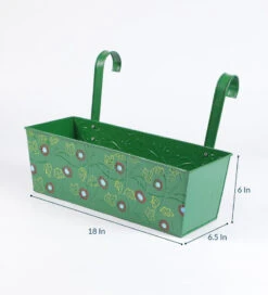 Set Of Four 18'' Handpainted Rectangle Planters -Care Flowering Shop SET18INHP 3