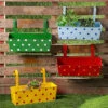 Set Of Four 18'' Polka Dot Rectangle Planters