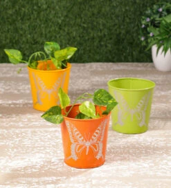 Set Of Three Mini Butterfly Pots