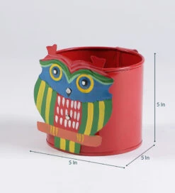 Set Of Three Owl Railing Planters 5 Set Of Three Owl Railing Planters -Care Flowering Shop SOWL 3