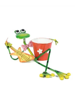 Frog Lying Playing Guitar Planter -Care Flowering Shop TIB5016 3