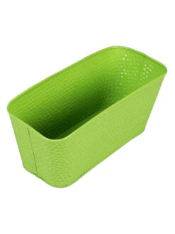 Set Of Two 12'' Embossed Pot Green & Orange -Care Flowering Shop green orange metal embossed planters by green girgit set of 2 green orange metal embossed plan e0dkco