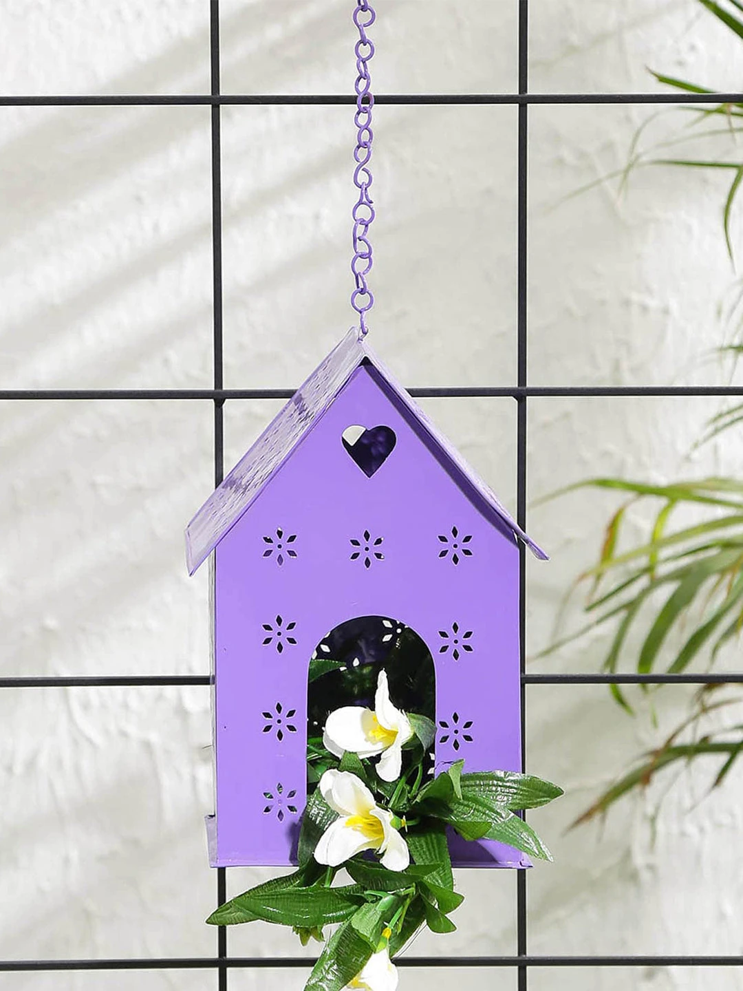 Hut Shape Bird House Purple 1 Hut Shape Bird House Purple