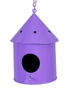 Round Hut Bird House Purple -Care Flowering Shop purple metal round hut bird house by green girgit purple metal round hut bird house by green girgit vctuvy