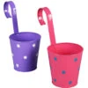 Set Of Two Railling Pot Polka Purple & Pink