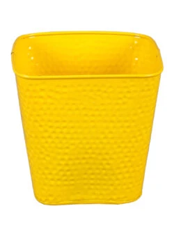 Set Of Two Embossed Pot Yellow -Care Flowering Shop yellow metal embossed planters by green girgit set of 2 yellow metal embossed planters by green gi bspmyx